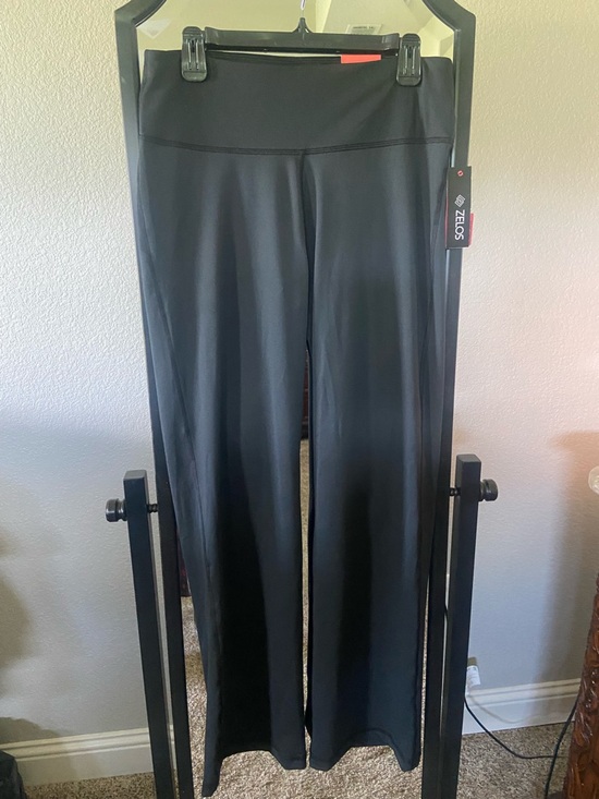 ZELOS Pants - ZELOS Black Wide-Leg Active Pants